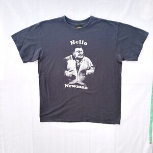 Y2K Seinfeld Graphic T-Shirt Mens Large Navy Hello Newman Ripple Junction